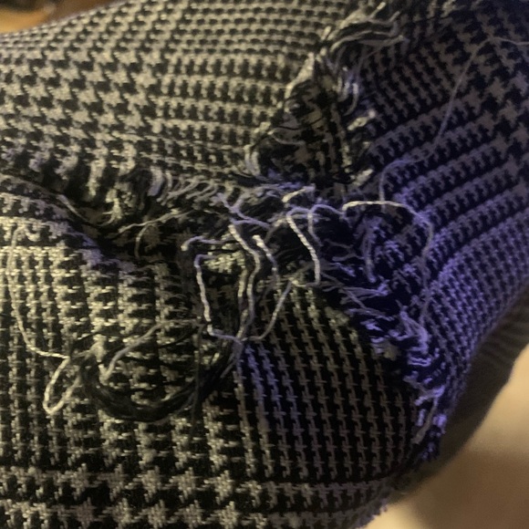 Vintage 60s Black and White Houndstooth Plaid Dress. - Picture 7 of 9